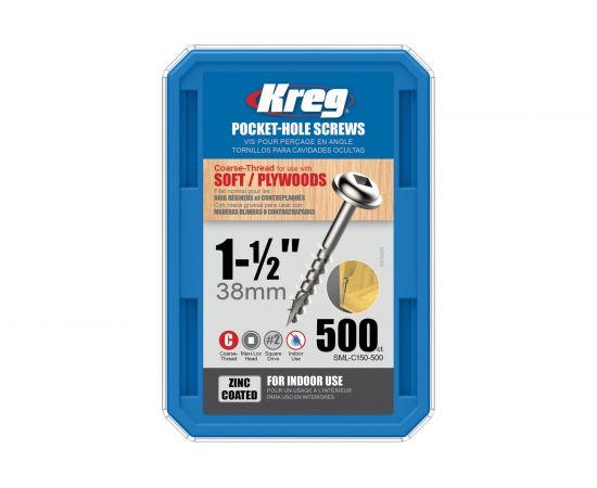 Шурупы с крупным шагом KREG 1-1/2 - 500 шт SML-C150-500 – изображение 7