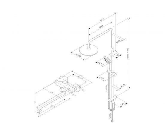 Набор X-Joy душевая система, смеситель для ванны/душа AM.PM F40885A94 – изображение 8