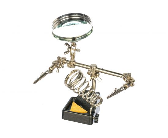 Держатель третья рука с лупой х2.5 ZD-10G REXANT 12-0252 