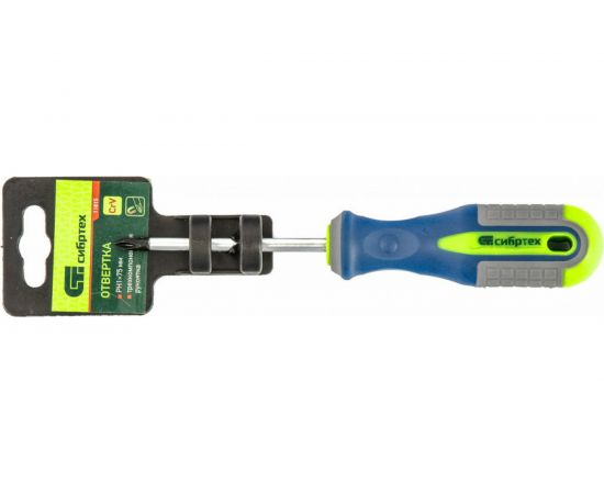 Отвертка Ph1х75мм, CrV, 3-х компонентная рукоятка СИБРТЕХ 11815 