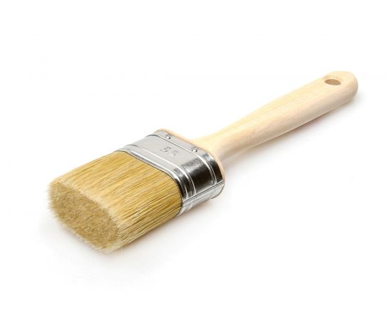 Кисть для красок Лазурный берег овальная, смешанная щетина, 45мм, деревянная ручка КО-45 