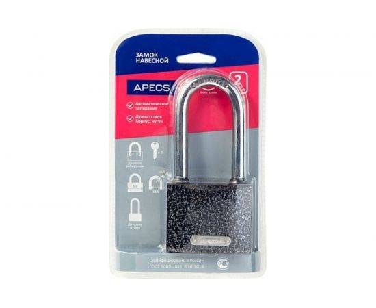 Навесной замок Apecs PD-01-63-L-Blister 17535 