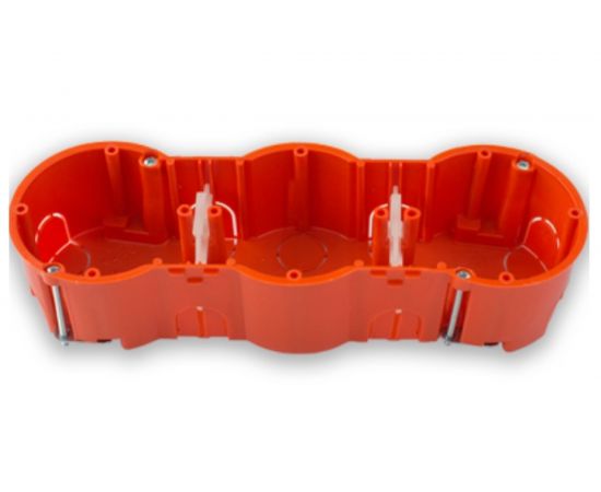 Монтажная коробка Bylectrica при скрытой разводке евростандарт для гипсокартона, 207x66x47,4 мм, КЕ-505 