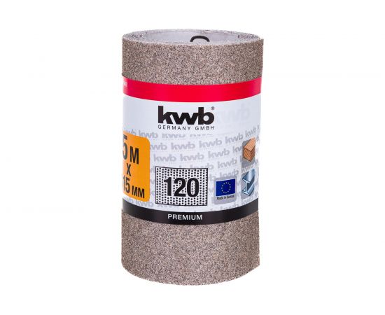 Бумага шлифовальная в рулоне kwb 5 м, 115 мм, К120 847842 