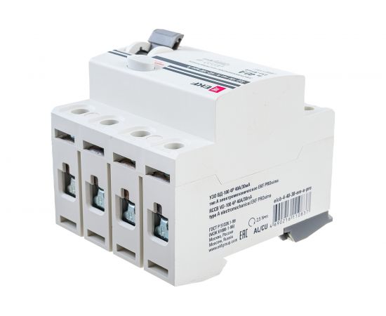 Устройство защитного отключения EKF ВД-100, 4P, 40А/ 30мА, PROxima, SQ elcb-4-40-30-em-a-pro – изображение 2