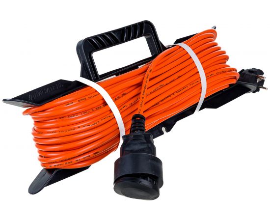 Удлинитель шнур Партнер-Электро GardenLine на рамке с/з ПВС 3х0,75 10A 30м IP 44 US204B-130OR – изображение 2