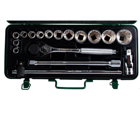 Комплект 12-гранных головок 10-32мм, 17шт Hans 4618-2M – изображение 2