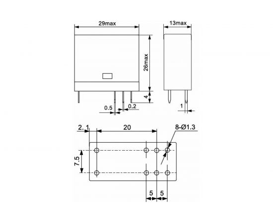 Промежуточное реле РЕЛЕОН 2 перекидных контакта 5А 230В AC RP252823000 – изображение 3