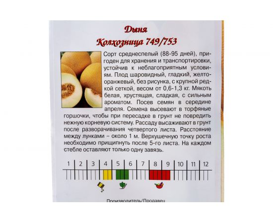Семена Агрони Дыня КОЛХОЗНИЦА 4650 – изображение 3