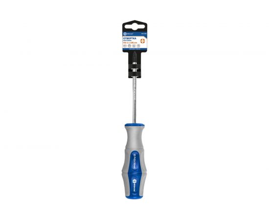 Отвёртка Ultra Grip PH-2 х 100 мм CR-V КОБАЛЬТ 646-355 – изображение 3