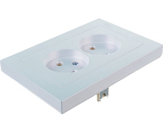 Розетка Schneider Electric 2-м ATLAS DESIGN без заземления, 16А, в сборе, жемчуг ATN000420 1240272 – изображение 3