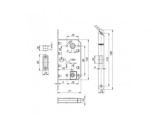 Врезная магнитная защелка PUNTO ML96WC-50 WH белый 42423 – изображение 3