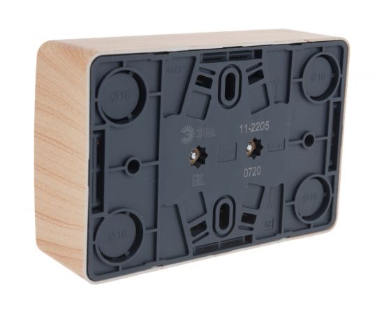 Розетка ЭРА 11-2205-11 2х2P E Schuko, 16A-250В, IP20, ОУ, Эксперт, сосна Б0020693 – изображение 4