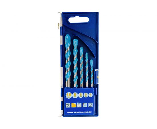 Набор сверл универсальных Эксперт (5 шт; 4, 5, 6, 8, 10 мм) ПРАКТИКА 640-339 – изображение 4