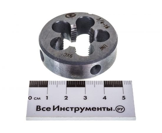 Дюймовая плашка ТехноСталь 3/4"-16 UNF 60 9ХС t254067 – изображение 5
