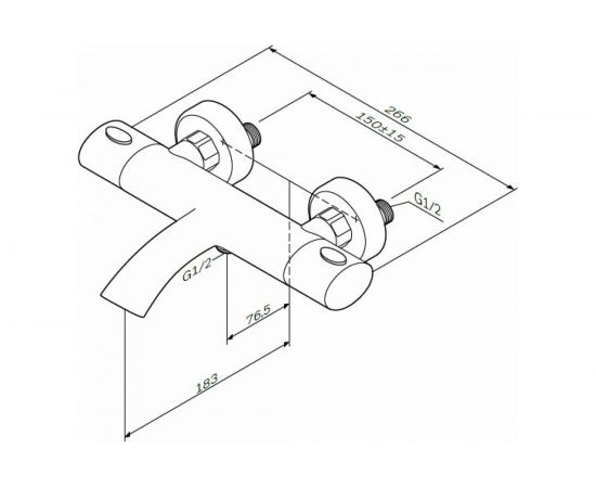 Смеситель для ванны и душа AM.PM Sense с термостатом, хром F7550064 – изображение 8