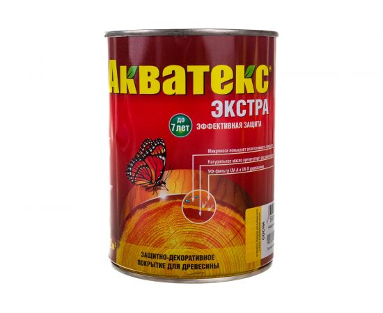 Защитно-декоративное покрытие для древесины Акватекс Экстра сосна 0.8 л 13860 