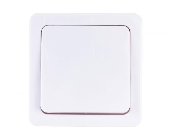 Одноклавишный кнопочный выключатель IEK ВСп20-1-0-ГПБ, проходной, открытой установки, IP54, цвет клавиш белый, ГЕРМЕС PLUS EVMP12-K01-10-54-EC 