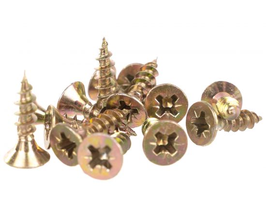 Потайной универсальный шуруп Метизный двор 4,0x16, желтый, 1000 шт. 4607159063236 