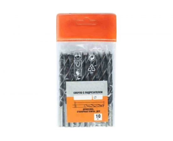 Сверло по дереву с подрезателем (10 шт; 3.5х60 мм) Novocraft BP035060 