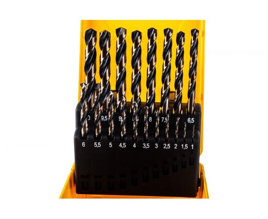 Набор сверл по металлу 19 предметов, 1-10 мм, HSS-G Inforce 11-01-704 