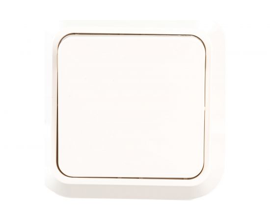Выключатель накладной одноклавишный, белый Makel Siva Ustu 45201 