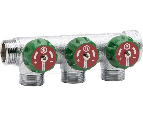 Регулирующий коллектор STOUT 3/4, 3 отвода 3/4ЕК SMB-6850-343403 RG008UJF3RLQ1E 