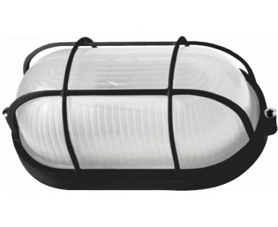 Влагозащищенный светильник Navigator 94 808 NBL-O2-60-E27/BL НПБ 1402 черный овал с решеткой 60Вт IP54 4607136948082 51049 