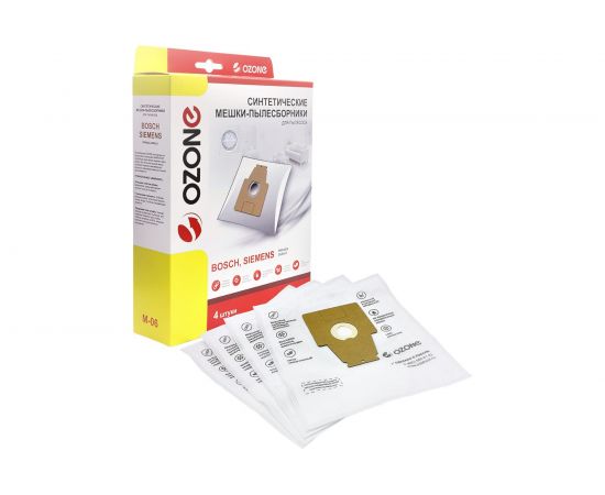 Мешки-пылесборники синтетические для пылесосов BOSCH (4 шт.) OZONE M-06 
