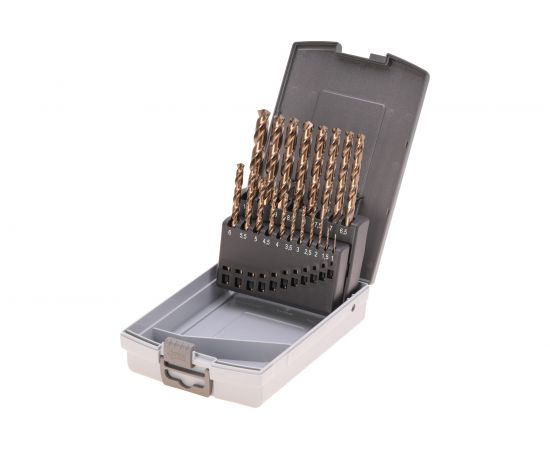 Набор сверл по металлу (19 шт; 1-10 мм; HSSE-Co5) Ruko 215214RO 