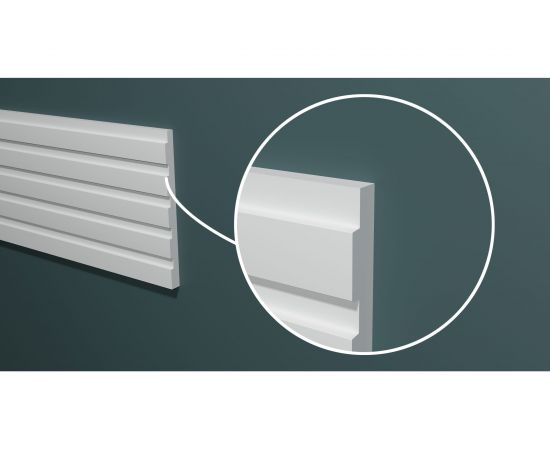 Стеновой молдинг (панель) Decor-Dizayn ""Грани"" ударопрочная, влагостойкая, под покраску 150Х10Х2000 мм DD904 