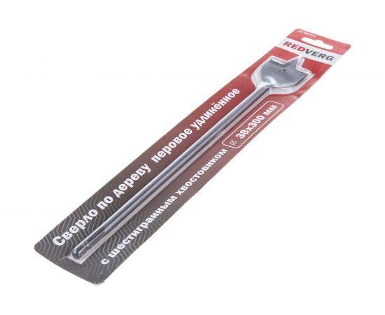Сверло по дереву перовое HCS 38x300 мм REDVERG 6621327 – изображение 2
