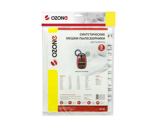 Мешки-пылесборники для пылесоса SAMSUNG (3 шт.) OZONE SE-03 – изображение 2