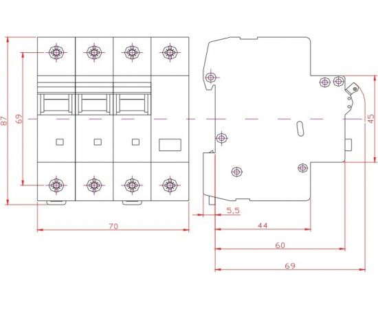 Дифференциальный автомат Iskra RFI4-C-25/0.3 3838733071250 – изображение 2