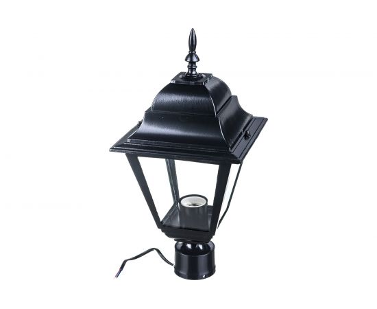 Садово-парковый светильник, четырехгранный на столб 100W E27 230V, черный Feron 4203 11028 – изображение 2