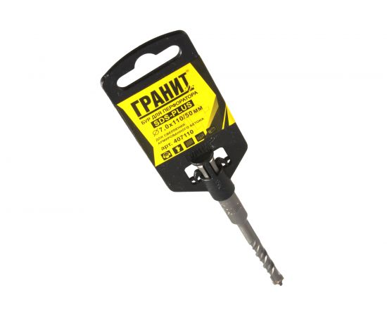 Бур Quadro-X (7.0х110/50 мм; SDS-plus) ГРАНИТ 407110 – изображение 3