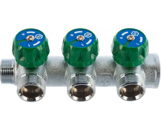 Регулирующий коллектор STOUT 3/4, 3 отвода 3/4ЕК SMB-6850-343403 RG008UJF3RLQ1E – изображение 3