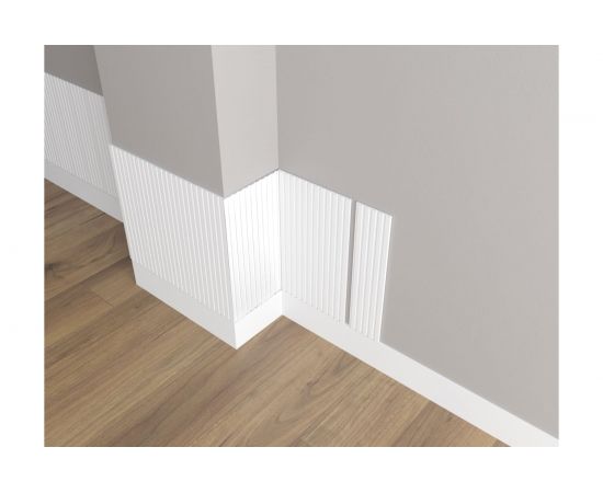 Стеновой молдинг (панель) Decor-Dizayn ""Грани"" ударопрочная, влагостойкая, под покраску 150Х10Х2000 мм DD904 – изображение 3