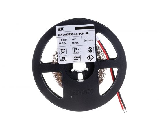 Лента IEK LED 3м LSR-2835W60-4, 8-IP20-12В LSR1-2-060-20-3-03 – изображение 3