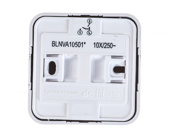 2-клавишный выключатель Schneider Electric открытой проводки Blanca 10А IP20 5 250В алюминий BLNVA105013 – изображение 3