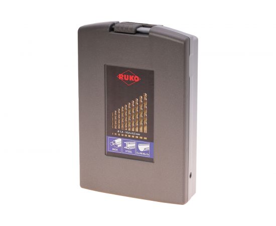 Набор сверл по металлу (19 шт; 1-10 мм; HSSE-Co5) Ruko 215214RO – изображение 4