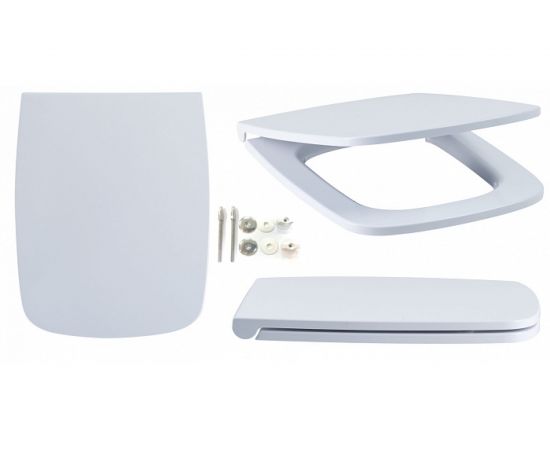 Унитаз-компакт Santek Нео Лайт косой выпуск, 2 режима, сиденье DP Slim, Soft Close, Clip up 1WH302471 456862 – изображение 4