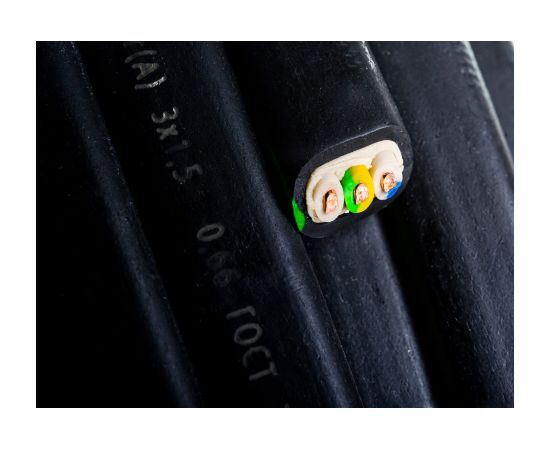 Кабель Voltex ВВГ-ПнгА 3х1.5 черный, 50м VX0185 – изображение 4