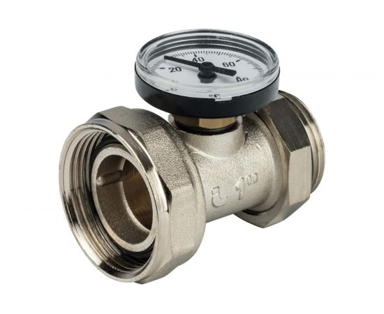 Комплект прямых шаровых кранов с термометрами STOUT 1" SMS-1000-030001 – изображение 4