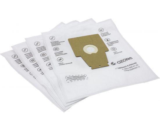 Мешки-пылесборники синтетические для пылесосов BOSCH (4 шт.) OZONE M-06 – изображение 4