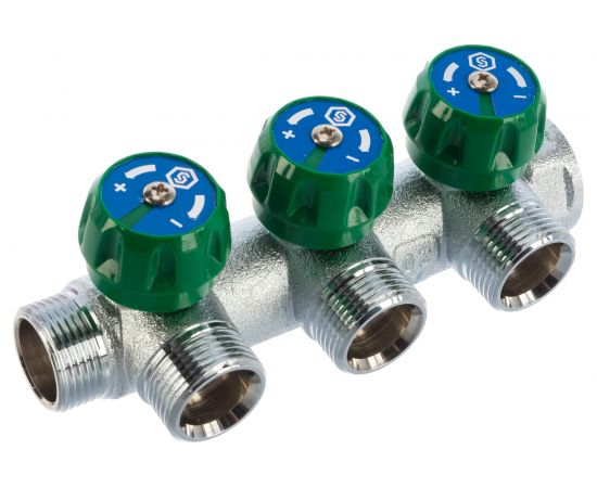 Регулирующий коллектор STOUT 3/4, 3 отвода 3/4ЕК SMB-6850-343403 RG008UJF3RLQ1E – изображение 4