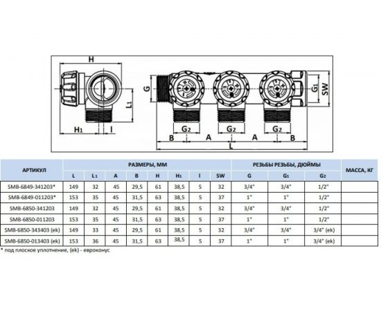 Регулирующий коллектор STOUT 3/4, 3 отвода 3/4ЕК SMB-6850-343403 RG008UJF3RLQ1E – изображение 5