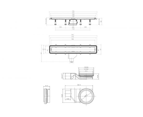 Душевой лоток Pestan Confluo Premium Line 750 13100005 – изображение 8