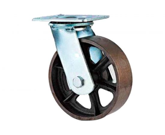 Большегрузное чугунное колесо поворотное с панелью SCs 42 (100 мм; 300 кг) А5 1000148 
