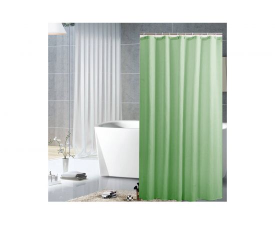 Штора для ванной Рыжий кот 180х180см зеленая 005748 